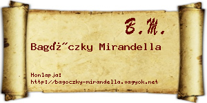 Bagóczky Mirandella névjegykártya